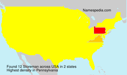 Surname Storeman in USA Surname Storeman in USA