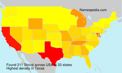 Surname Stoval in USA Surname Stoval in USA