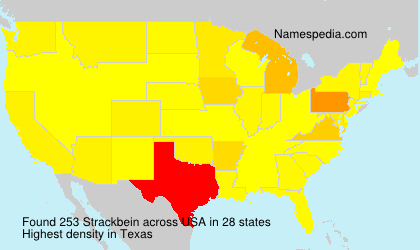 Surname Strackbein in USA Surname Strackbein in USA