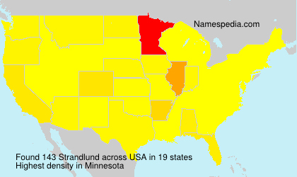Surname Strandlund in USA Surname Strandlund in USA