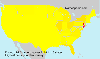Surname Straniero in USA Surname Straniero in USA