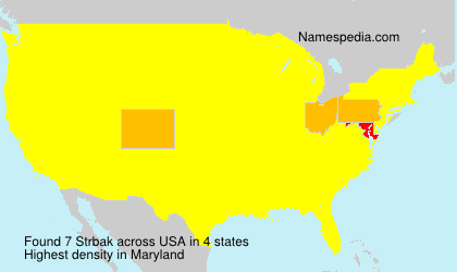 Surname Strbak in USA Surname Strbak in USA