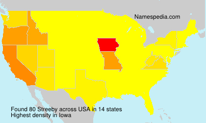 Surname Streeby in USA Surname Streeby in USA