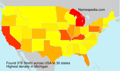 Surname Strehl in USA Surname Strehl in USA