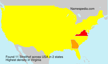 Surname Streithof in USA Surname Streithof in USA