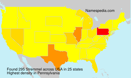 Surname Stremmel in USA