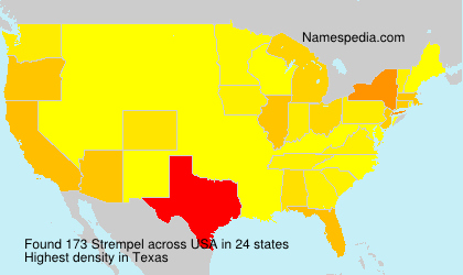 Familiennamen Strempel - USA