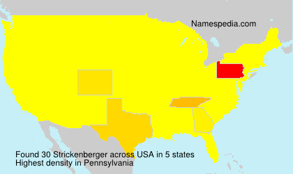 Surname Strickenberger in USA Surname Strickenberger in USA
