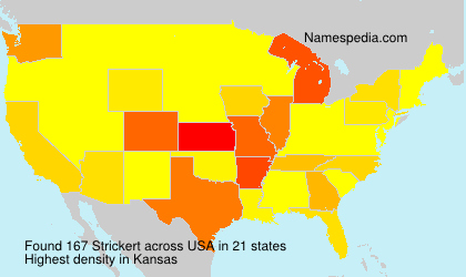 Surname Strickert in USA Surname Strickert in USA