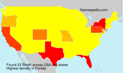 Surname Stridh in USA Surname Stridh in USA