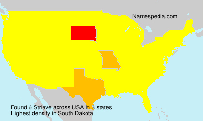 Surname Strieve in USA Surname Strieve in USA