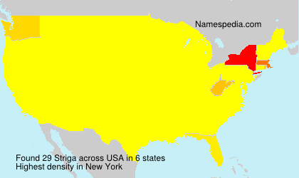 Familiennamen Striga - USA