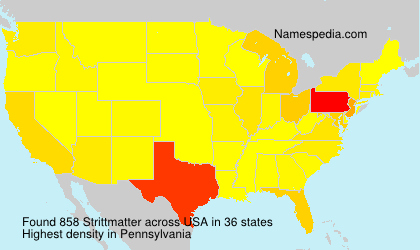 Surname Strittmatter in USA Surname Strittmatter in USA