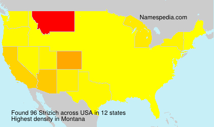 Surname Strizich in USA Surname Strizich in USA