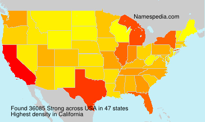 Surname Strong in USA Surname Strong in USA