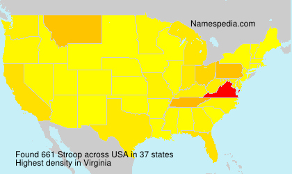 Surname Stroop in USA Surname Stroop in USA