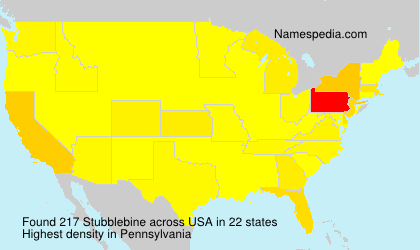 Surname Stubblebine in USA Surname Stubblebine in USA