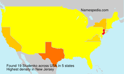 Surname Studenko in USA Surname Studenko in USA
