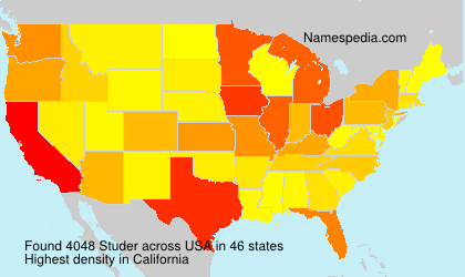 Surname Studer in USA Surname Studer in USA