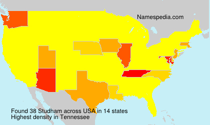 Surname Studham in USA Surname Studham in USA