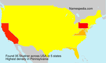 Surname Studner in USA Surname Studner in USA