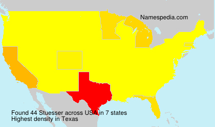 Surname Stuesser in USA Surname Stuesser in USA