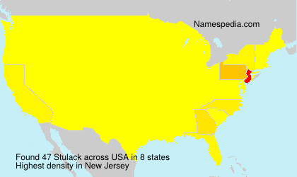 Surname Stulack in USA Surname Stulack in USA