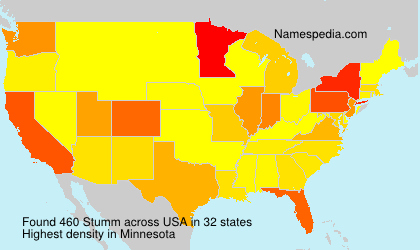 Surname Stumm in USA Surname Stumm in USA