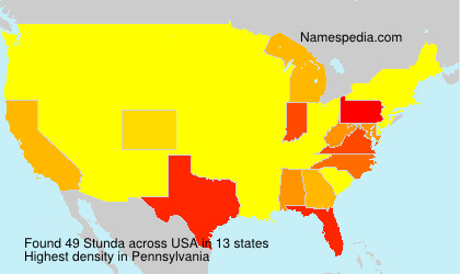 Surname Stunda in USA Surname Stunda in USA