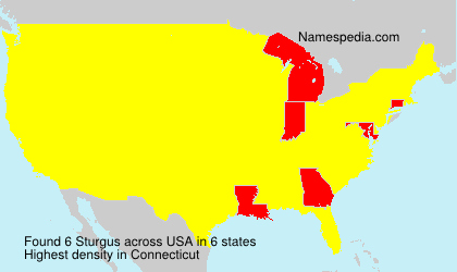 Surname Sturgus in USA