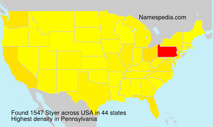 Surname Styer in USA Surname Styer in USA