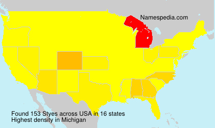Surname Styes in USA Surname Styes in USA