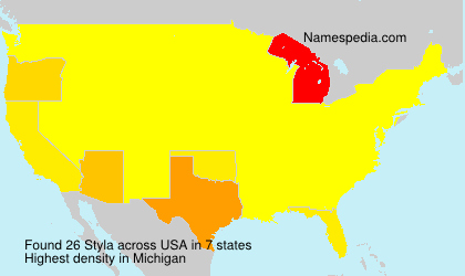 Surname Styla in USA Surname Styla in USA