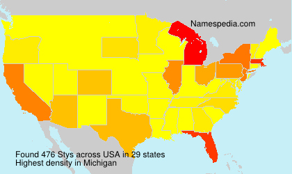 Surname Stys in USA Surname Stys in USA
