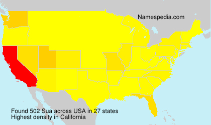 Surname Sua in USA Surname Sua in USA