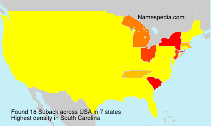 Surname Suback in USA Surname Suback in USA