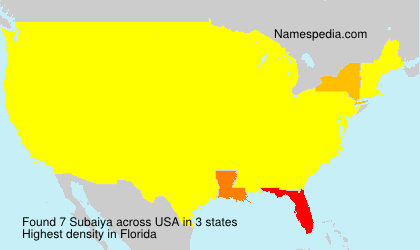 Surname Subaiya in USA Surname Subaiya in USA