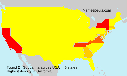 Surname Subbanna in USA Surname Subbanna in USA