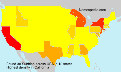 Surname Subbian in USA Surname Subbian in USA