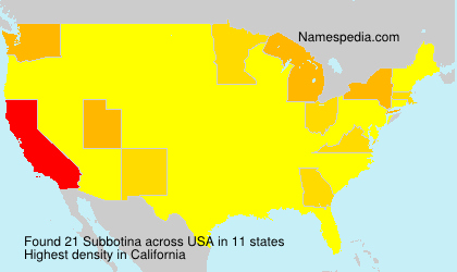 Surname Subbotina in USA Surname Subbotina in USA