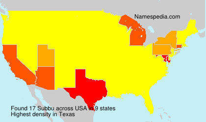 Surname Subbu in USA Surname Subbu in USA