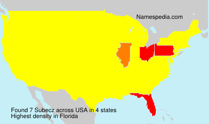 Surname Subecz in USA Surname Subecz in USA