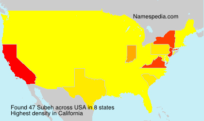 Surname Subeh in USA Surname Subeh in USA