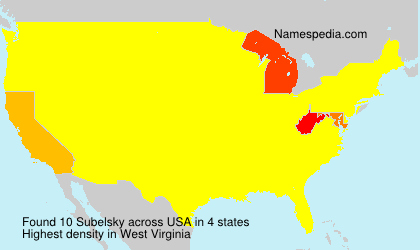 Surname Subelsky in USA Surname Subelsky in USA