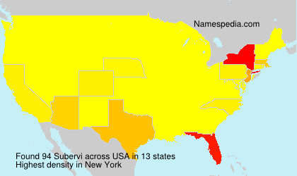 Surname Subervi in USA Surname Subervi in USA