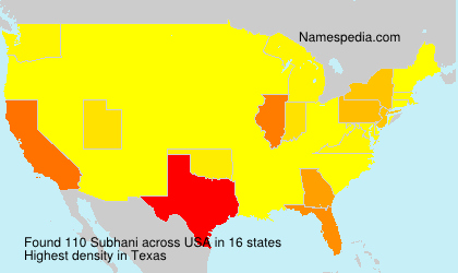 Surname Subhani in USA Surname Subhani in USA