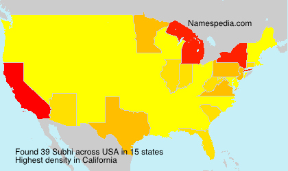 Surname Subhi in USA Surname Subhi in USA