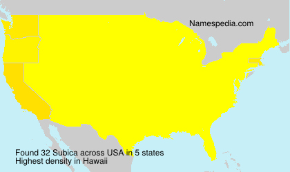 Surname Subica in USA Surname Subica in USA