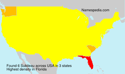Surname Subileau in USA Surname Subileau in USA