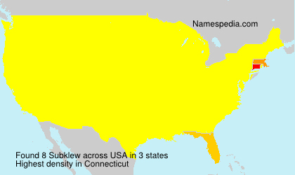 Surname Subklew in USA Surname Subklew in USA